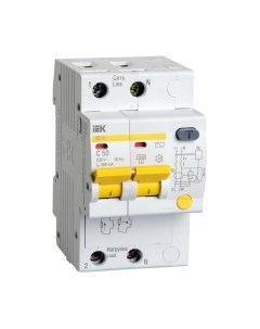 Дифференциальный автомат IEK АД12 2Р 50А 300мА / MAD10-2-050-C-300 Iek