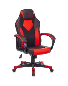 Кресло игровое Бюрократ GAME 17 ткань/экокожа, черный/красный Zombie