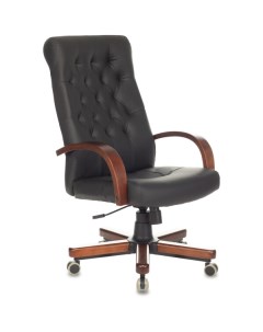 Кресло T-9928WALNUT/ECO-B (черный) Бюрократ