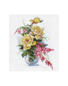 Набор для вышивания Желтые розы / 2-20 Алиса