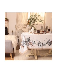 Скатерть Доляна Зимний лес 145x180 / 10620943