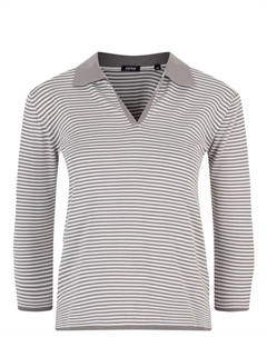 Поло хлопковое в полоску Aspesi