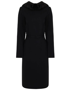 Платье с меховой отделкой Carolina herrera