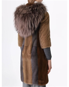 Норковая шуба с капюшоном Ferre