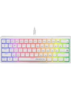 Клавиатура механическая Defender Deimos GK-303 RU RGB 61 кнопок белый 45304