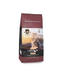 Сухой корм для кошек Полнорационный, живущих в помещении утка с рисом / 7843101 Landor