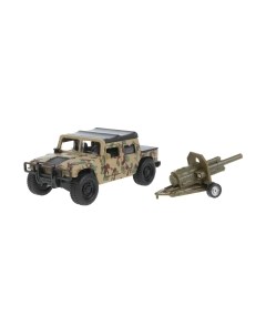 Автомобиль игрушечный Технопарк Hummer H1 Пикап с пушкой / SB-18-09-H1+CANNON-WB