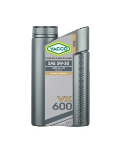 Моторное масло 5W30 VX 600 Yacco