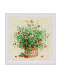 Набор для вышивания Земляника в горшочке / 1984 Риолис