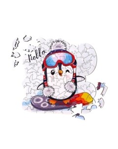 Пазл Пингвин на сноуборде / ddpz-005 Wizardi