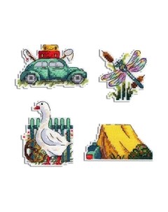 Набор для вышивания Времена года. Лето. Магниты / Р-579М М.п.студия