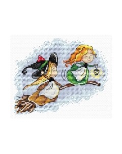 Набор для вышивания Полет на метле / М-674М М.п.студия