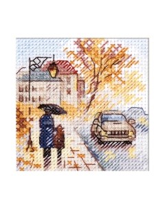 Набор для вышивания Осень в городе. Мокрый бульвар / 0-218 Алиса