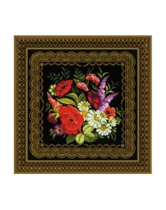 Набор для вышивания Подушка/панно Жостовская роспись / 1642 Риолис