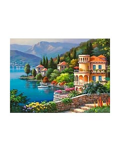 Набор алмазной вышивки Озеро Комо / АЖ-1333 Алмазная живопись