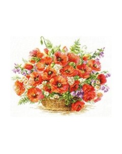 Набор для вышивания Корзина маков / 2-28 Алиса
