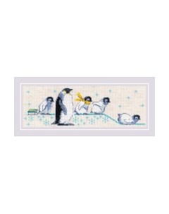 Набор для вышивания Пингвинчики / 1975 Риолис