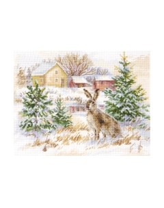 Набор для вышивания Зимний день. Заяц-русак / 1-31 Алиса