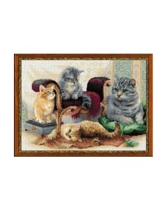 Набор для вышивания Кошачье семейство / 1327 Риолис