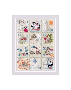 Набор для вышивания Лесной календарь / 1979 Риолис