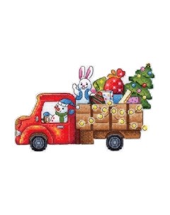 Набор для вышивания Грузовик с подарками / Р-868М М.п.студия