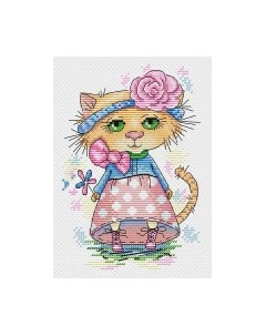 Набор для вышивания Кошечка на прогулке / М-173м М.п.студия