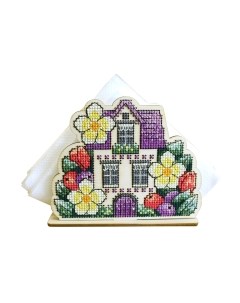 Набор для вышивания Салфетница Домик / О-042М М.п.студия