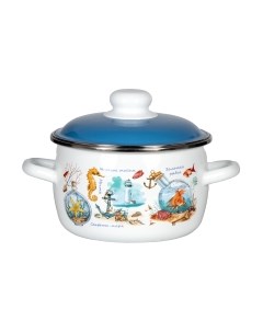 Кастрюля СтальЭмаль Золотая рыбка / 6RС201М Стальэмаль