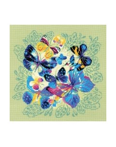 Набор для вышивания Яркие бабочки / 1958 Риолис