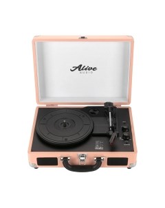 Проигрыватель виниловых пластинок Alive Audio Glam Blush c Bluetooth / GLM-01-BU Alive audio