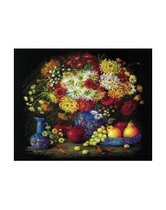 Набор для вышивания Натюрморт с хризантемами / 2068Р Риолис