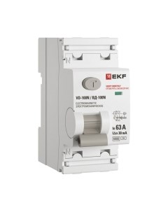 Дифференциальный автомат PROxima ВД-100N 2п 63А 30мА AC 6кА / E1026M6330 Ekf