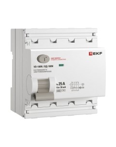 Дифференциальный автомат PROxima ВД-100N 4п 25А 30мА AC 6кА / E1046M2530 Ekf