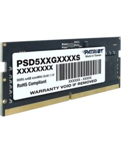 Оперативная память Signature Line 16ГБ DDR5 5600 МГц PSD516G560081S Patriot