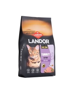 Сухой корм для кошек Landor Monoprotein Полнорационный для котят с индейкой / F1002