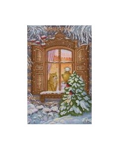Набор для вышивания У морозного оконца / НВ-640М М.п.студия