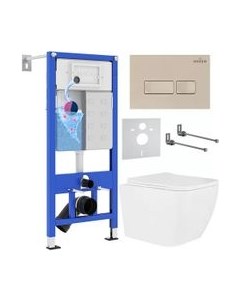 Унитаз подвесной с инсталляцией Roxen StounFix Dual Fresh 966634