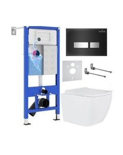 Унитаз подвесной с инсталляцией Roxen StounFix Dual Fresh 646038