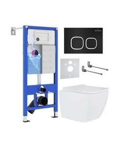 Унитаз подвесной с инсталляцией Roxen StounFix Dual Fresh 543879