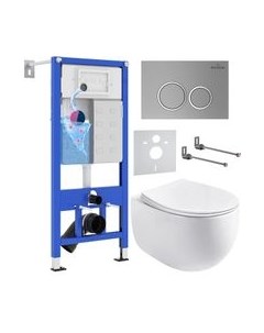 Унитаз подвесной с инсталляцией Roxen StounFix Dual Fresh 964076