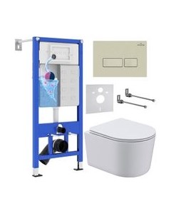 Унитаз подвесной с инсталляцией Roxen StounFix Dual Fresh 966686