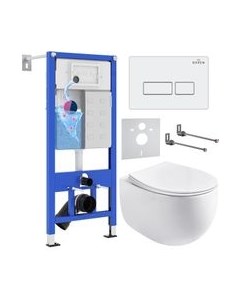 Унитаз подвесной с инсталляцией Roxen StounFix Dual Fresh 964170