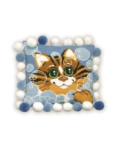 Набор для вышивания Подушка Кот / 386 Риолис