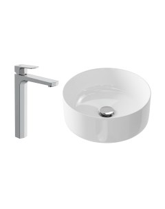 Умывальник со смесителем Crea 38 / UM-CRE38/1-oc-R + 63059 Cersanit