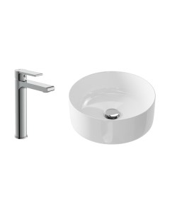 Умывальник со смесителем Crea 38 / UM-CRE38/1-oc-R + 63024 Cersanit