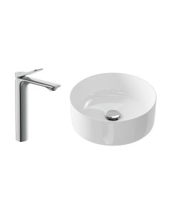 Умывальник со смесителем Crea 38 / UM-CRE38/1-oc-R + 63054 Cersanit