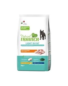 Сухой корм для собак Natural мелких и миниатюрных пород с избыточным весом с индейкой Trainer