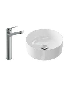 Умывальник со смесителем Crea 38 / UM-CRE38/1-oc-R + 63038 Cersanit
