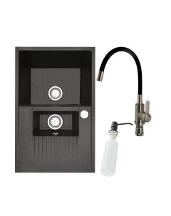 Мойка кухонная со смесителем БелЭворс Forma L + смеситель W74004-2 + дозатор L405F Белэворс