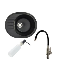 Мойка кухонная со смесителем БелЭворс New Lux R + смеситель W74004-2 + дозатор L405F Белэворс